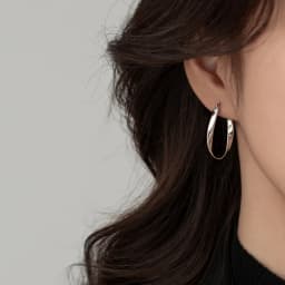 925 Sterling Silver hoop Korean geometric Earrings Simple Temperament Exquisite Hot Semale Sexy Jewelry Gift