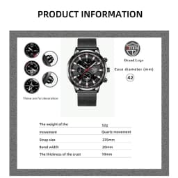 DEYROS Luxury Mens Business Quartz Wristwatch Calendar Fashion Men Casual Sports Watch for Men Gift
