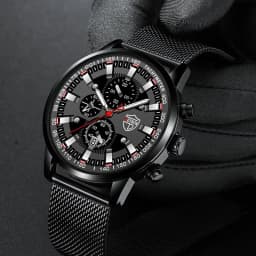 DEYROS Luxury Mens Business Quartz Wristwatch Calendar Fashion Men Casual Sports Watch for Men Gift