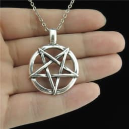 1Pc Witchcraft Satan Pentagram Lucky Amulet Pendant Women Necklaces Wicca Star Pentacle Grunge Statement Men Collares Jewelry