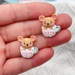 10Pcs Cartoon Animal Resin Charms Kawaii DIY Decor Accessories Earring KeyChain Necklace Trinket Pendant Jewelry Findings charms