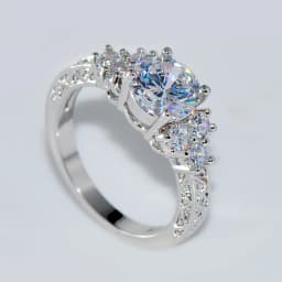 Splendent White Zircon Engagement Ring Luxury Crystal Round Stone Rings For Women Men Silver Color Wedding Bands Stylish Jewelry