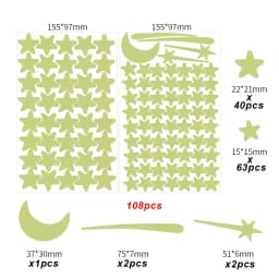 Luminous Moon Stars Wall Stickers for Kids Room Bedroom Decor Glow in the Dark Earth Wall Decals Noctilucent Stickers Home Decor