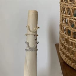 Geometric Diamond Open Ring Personalized Fashion and Exquisite U-shaped Nail Ring Fashion Jewelry