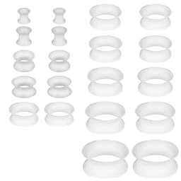 1 Pair 4-20mm Ultra Thin Silicone Flexible Flesh Tunnel Expander Stretching Gauge Earlets Plug Set Gauges Kit
