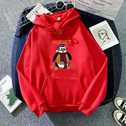 Penguin Hugsy Hoodies Women's Printed Funny Friends Graphic Winter Clothing Hoody Casual Cartoon Sweatshirts Woman Tops Clothes