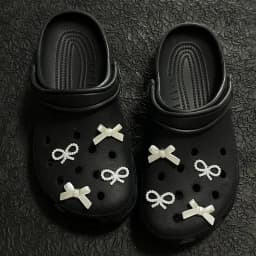 Hot sales DIY Stylish Bow Shoe Charms for Clogs Slides Sandals Garden Shoes Decorations Charm Set Accessories Kids Gifts
