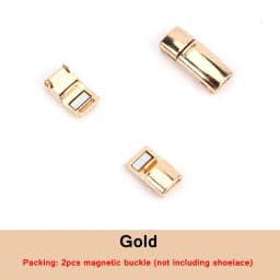2Pcs/1Pair New Metal No Tie Shoelace Magnetic Buckle Shoelaces With Lock Shoes Accessories AF1/AJ Sneaker Kits Shoe Decoration