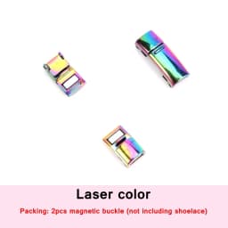 2Pcs/1Pair New Metal No Tie Shoelace Magnetic Buckle Shoelaces With Lock Shoes Accessories AF1/AJ Sneaker Kits Shoe Decoration