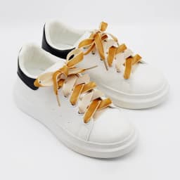 1.27cm Pile Coating Single Sided Plush Shoelaces with Golden Metal Aglet Elegant Webbing Strap Fluffy Velvet Flocking Suede Lace