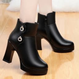 DIMANYU Women Winter Boots 2026 New High Heel Ankle Boots Women Warm Wool Platform Women's Fashion Normal Boots Shoes