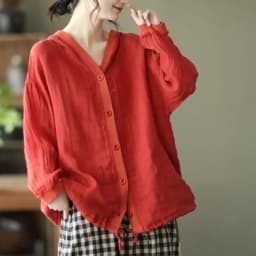 Jacket Spring and Summer Women's Clothing Cotton and Linen Hooded Coat Sun Shirt Linen Cardigan Thin Retro Korean Autumn Cloths