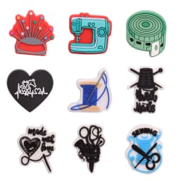 New Arrival 1-9Pcs Sewing Machine Home Decor Tool PVC Shoes Charms Buckle Adult Clog Designer Decoration DIY Bands