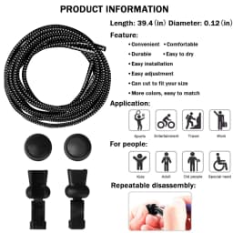 1Pair Plastic Snap Lock Sneaker Shoelaces Elastic No Tie Shoe Laces Stretching Lock Lazy Laces Quick Rubber Shoestrings 23Colors