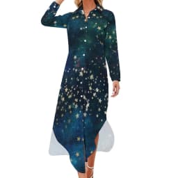 Abstract Sky Chiffon Dress Sexy V Neck Van Gogh Starry Night Cute Dresses Women Streetwear Casual Dress Summer Graphic Vestido