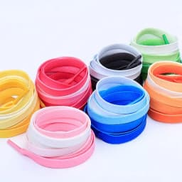 1 Pair Of Colored Canvas Silk Shoelaces Candy Gradient Shoe Lace Solid Color Party Shoe Laces Children's And Adult Shoestrings