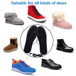USB Heated Shoe Insoles Electric Foot Warming Pad Feet Warm Sock Pad Mat Electrically Heating Insoles Washable Winter Thermal