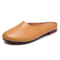 AIYUQI Women Slippers 2024 Spring New Genuine Leather Women Shoes Big Size 41 42 43 Flat Casual Summer Half Slippers Women