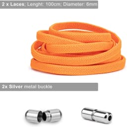 Alloy Lock No Tie Shoe Laces Flat Shoelaces for Sneakers Elastic Laces Without Ties Kids Adult Quick Lace for Shoes Rubber Bands