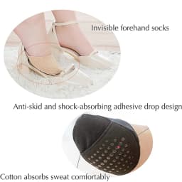 Half Forefoot Socks for Women, Invisible Foot Cushion Socks, Seamless Toe Topper Liner, Non-Slip Sponge, High Heels