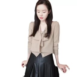French elegant float lead cashmere cardigan women fall winter new knitted sweater loose thin short wool shirt