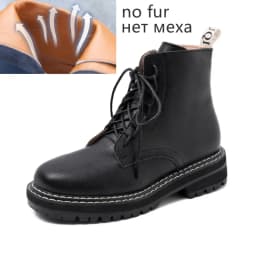 DIMANYU Women Ankle Boots 2026 New Genuine Leather Winter Thick With Fur Ladies Short Boots Motorcycle Ankle Boots Women