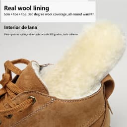 ZFTL Men's snow boots Winter Sheepskin Short boots to keep warm British large cotton shoes Non-slip sole Man Casual Wool lining