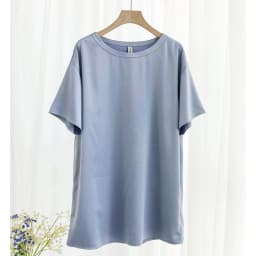 Oversize Satin Women Long T-Shirts Fashion Casual Loose Short Sleeve Streetwear Tops Women's Clothing M30665