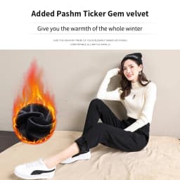 Joggers Women Plus Size Thick Warm Winter Sweatpants Outwear Gem Velet on Fleece Female Trousers Sport Casual Pants Suits Loose