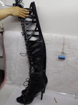 Lace-up Straps Cross Over Knee Boots Gladiator Women Summer Sexy Cut-out Super High Heel Thigh Long Sandal Boots Dress Shoes