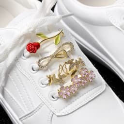 Shoelaces Decoration Metal Shoelace Buckle Pearl Bow Shoe Accessories Shiny Rhinestones Women Shoes Decorative Accessory 1Pcs