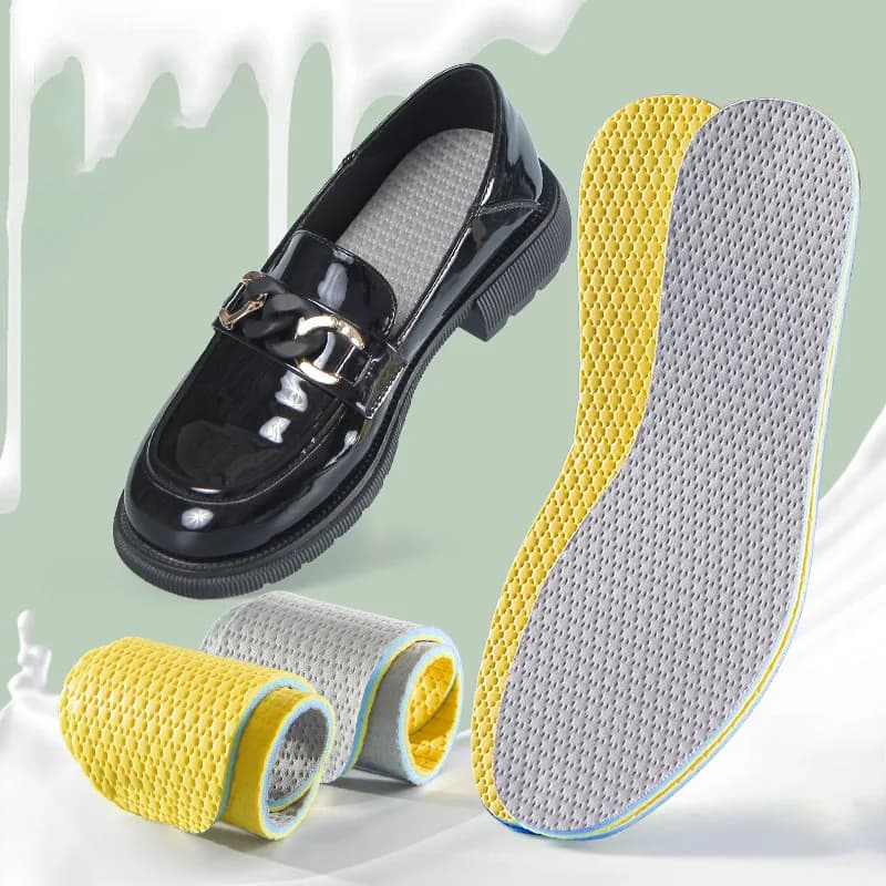 Arch Support Foot Sports Insoles Ultra-thin Soft-soled Shoe Cushion Latex Insole Breathable Sweat-absorbing Pads Inserts 1 Pair