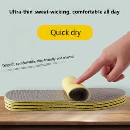 Arch Support Foot Sports Insoles Ultra-thin Soft-soled Shoe Cushion Latex Insole Breathable Sweat-absorbing Pads Inserts 1 Pair