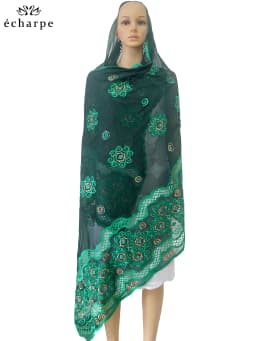 New Style African Muslim Headite Cotton Embroidered Scarf Dubai Headscarf Shawl Islamic Ramadan Hijab Prayer Scraf