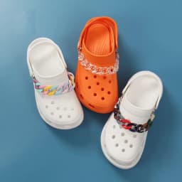 Single piece chain shoes charms plastic pearl Macaron Accessories for clogs shoe Decorations man kids gifts