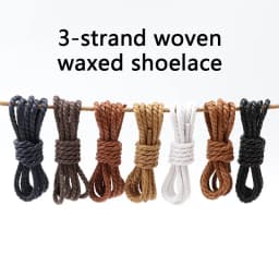 Round Shoelaces Waxing Waterproof Cotton Shoe Laces Used for Boots Casual Leather Unisex Shoelace Twist Shoes Lace Accesories