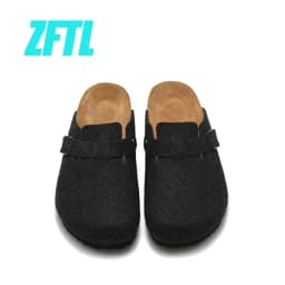 ZFTL Cork Slippers Genuine Leather Round toe slippers Couple slippers Man Outdoor Casual Sandals Women Suede sandals Brand 2025