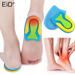 EiD Soft Silicone Gel Insoles for heel spurs pain Foot cushion Foot Massager Care Half Heel Plantar Fasciitis Insole Pad Unisex