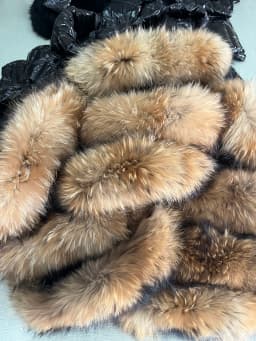 Maomaokong Winter waterproof Jacket Women Real White Duck Down Lining Coat natural Raccoon Fur Collar Warm Black down jacket