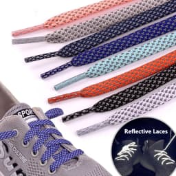 Reflective Shoelaces for Sneakers Flat Luminous Shoe Laces Cool Glow In The Dark Shoelace Adult Children Sports Shoestrings