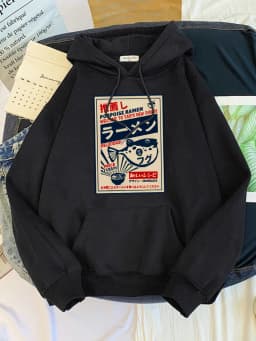Puffer Fish Ramen Japanese Menu Poster Prints Women Hoodies Fashion Tracksuit Oversize Clothing Autumn Fashion Female Sportswear