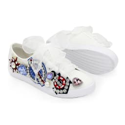 Women Casual Flat Skate Shoes Ribbon Lace Up Sneakers Comfortable Round Head Non-slip Design White for Woman Girl Size 35-44