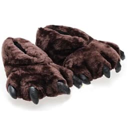 Soft Furry Slippers For Home Man Plush Fuzzy Home Shoes Slippers For Boys Funny Animal Slides Men's Bear Paw Slippers Cosplay