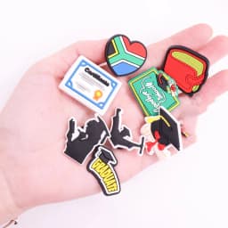 1PVC Schoolbag Pencil Study Styles Children Sandals Shoe Charms Cute Shoe Decorations Clog DIY Wristband Charms
