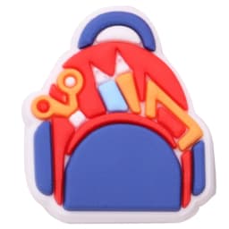 1PVC Schoolbag Pencil Study Styles Children Sandals Shoe Charms Cute Shoe Decorations Clog DIY Wristband Charms