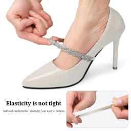 Shoe Ankle Straps High Heels Anti-Loose Shoelace Accessories Stretchy Flexible PU Leather Lady Women Elastic Belt Band for Heels