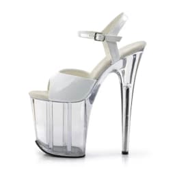 SDTRFT Multicolor Fashion Red Shoes Woman Sexy Transparent Platforms Pumps Open Toe 20cm Ultra Thin High Heels Platform Sandals