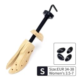 1 Pcs Unisex Shoe Stretcher Wooden Shoes Tree Shaper Rack Pine Wood Adjustable Flats Pumps Boots Expander Shoe Trees Care S/M/L