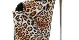 Crossdresser Shallow Mouth Women's Shoes 19cm Thin Heels Cosplay Pumps 22cm High-Heeled Steel Pipe Dance 30cm Leopard Stilettos