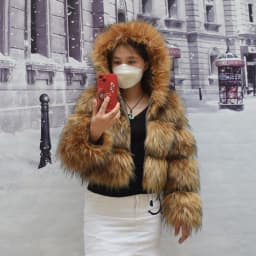 HOOOFUR Fur Coat Women's Jacket Faux Winter Women Short Warm Thick Raccoon Fake Fur Coat 2024 Brown